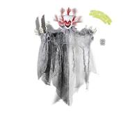 Widmann 01392 - Killer Clown con el cuchillo, animado con los ojos brillantes y música de circo, tamaño de aproximadamente 60 cm