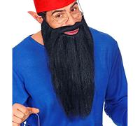 WIDMANN 01525 - Barba Larga con Bigote, Hombre Adulto, Cuentos, Cuentos De Hadas, Carnaval, Fiestas Temáticas, Color Negro