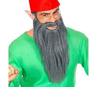 WIDMANN 01527 - Barba Larga con Bigote, Hombre Adulto, Cuentos De Hadas, Cuentos De Hadas, Carnaval, Fiestas Temáticas, Color Gris