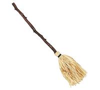 WIDMANN 03231 - Escoba de bruja desmontable, Unisex - Adulto, Marrón, 125 cm