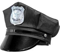 Widmann 03328 - Gorro de policía para adultos, talla ajustable, unisex, color negro, talla única , color/modelo surtido