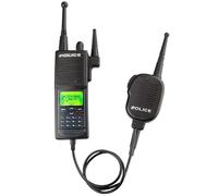 Widmann 08159 - Radio de policía Infantil Unisex, Accesorio para Disfraz, policía, Agente Especial, FBI, SWAT, Carnaval, Color Negro