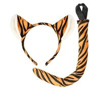 Widmann 09731 Tiger - Juego de orejas y cola para mujer, color marrón y negro, talla única , color/modelo surtido