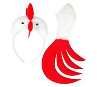 Widmann 09739 Juego de gallina, diadema y cola, para mujer, color blanco, talla única , color/modelo surtido