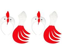 Widmann 09739 Juego de gallina, diadema y cola, para mujer, color blanco, talla única, color/modelo surtido (Paquete de 2)