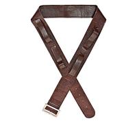 Cinturón Marrón de Polipiel con Fundas para Espadas