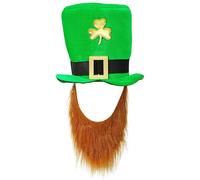 Widmann 09840 St. Patrick ́s Day Cilindro con Barba, para Hombre, Verde, Talla única, Color/Modelo Surtido