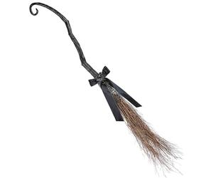 Widmann 10990 - Escoba de bruja desmontable, aprox. 95 cm, accesorio para brujas, Halloween, carnaval, fiesta temática