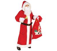 W WIDMANN MILANO Party Fashion - Disfraz de lujo de Papá Noel, abrigo con capucha y cinturón con hebilla, Papá Noel, Navidad, carnaval, fiesta temática