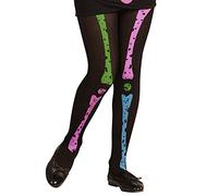 WIDMANN 29992 - Medias Esqueleto para Niña, Danza, Gótica, Terror, Día De Los Muertos, Halloween, Carnaval, 70 Den, Talla 7-6 Años, Multicolor