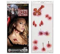 WIDMANN Set de 6 tatuajes Interactivo Vampiro para Adultos, Rojo, Talla única, vd-wdm40881
