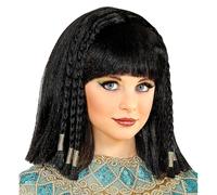 WIDMANN 46931 peluca Cleopatra, niña, Negro , color/modelo surtido
