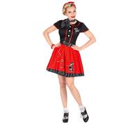 Widmann 50s Girl (Dress With Petticoat, Belt, Neckscarf) (XS) Different Colors