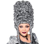 Widmann 62492 - Peluca Gótica Extra Alta, Mujer Adulta, Oscura, Carnaval Veneciano, Nobles, Siglo XVIII, XIX, Halloween, Talla Única, Color Gris