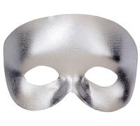 Widmann 64055 - Máscara Fantasma Dominó, Unisex Adulto, Carnaval Veneciano, Fiesta, Fiestas Temáticas, Color Plata