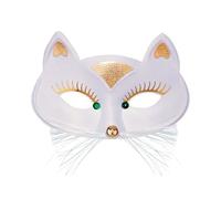 WIDMANN 64642 - Máscara de ojos de gato blanco, máscara de animales, accesorios, fiesta temática, carnaval