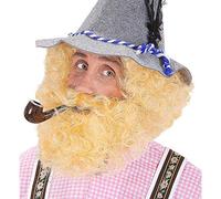 Widmann 6490B - Peluca con barba, rubia, para varios personajes, fiesta popular, fiesta de la cerveza, carnaval