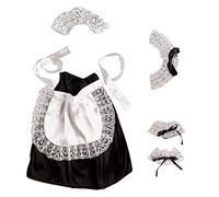 W WIDMANN MILANO Party Fashion 6665C - Set de disfraz de camarera, tocado, collar, puños, falda, delantal, camarera, fiesta temática, carnaval