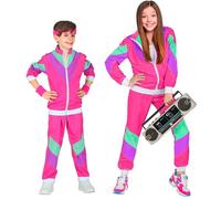 W WIDMANN MILANO Disfraz infantil Party Fashion - Chándal años 80, chaqueta y pantalón, rosa