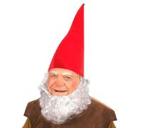 Widmann 9506R - Gorro de Gnomo para Adultos para Hombre, Duende, Ayudante de Papá Noel, Duendes, Carnaval, Fiestas Temáticas, Talla Única, Color Rojo