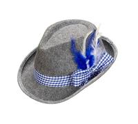 W WIDMANN MILANO Party Fashion - Fedora bávara, con cinta y plumas, de fieltro, sombrero, traje tradicional, tocado, accesorio