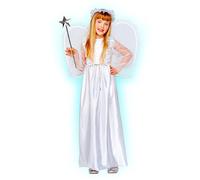Widmann Angel (Dress, Wings, Halo) (128 cm / 5-7 Years) White