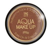 Widmann 9232C - Aqua Make-Up para Niños Unisex, Vaquero, Gladiadores, Primitivos, Vikingos, Animales, Halloween, Carnaval, 15 G, Color Marrón