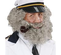 W WIDMANN MILANO Party Fashion - Peluca con barba, rizada, pelo sintético, peluca rizada, cabeza rizada, pelo rizado