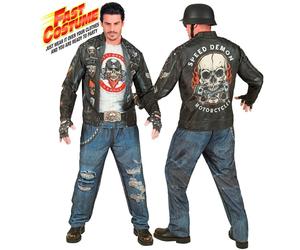Widmann Biker Fast Costume (Jacket, Pants, Gloves) (XXL) Different Colors