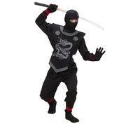 Widmann Black Ninja (Coat With Ties, Pants With Ties, Chest Armour, Mask) (116 c