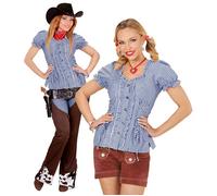 Widmann Blue Chequered Blouse (L) Blue