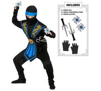 Widmann Disfraz infantil Ninja – Set de armas – Luchador japonés, guerrero