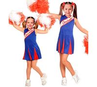 Widmann Blue/Red Cheerleader (Dress) (128 cm / 5-7 Years) Blue