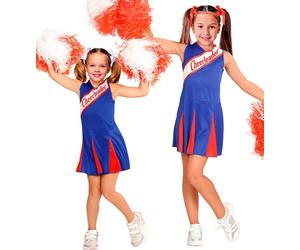 Widmann Blue/Red Cheerleader (Dress) (128 cm / 5-7 Years) Blue