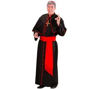 Widmann Cardinal (Robe With Tippet, Belt, Skullcap) (XXL) Black