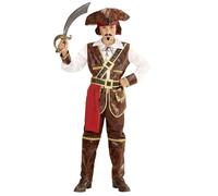 Widmann Caribbean Pirate Captain (Shirt With Vest, Pants With Boot Covers, Belt,