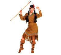 Widmann Cheyenne (Dress, Belt, Headband With Feather) (S) Brown