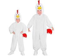Widmann Chicken In Soft Plush (Hooded Jumpsuit With Mask) (116 cm / 4-5 Years) W