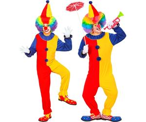 Widmann Clown (Overalls, Hat) (S) Different Colors