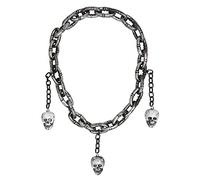 Widmann Collar de cadena w/Skulls accesorio de la joyería de fantasía para Halloween Vestir Disfraces y Trajes