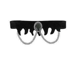 Widmann Collar gótico de terciopelo con Gemma Womens, Negro, talla única, vd-wdm7134 V