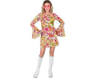 Widmann - Costume 60s Dress, Hippie, Reggae, Flower Power, Disco Fever, Schlagermove