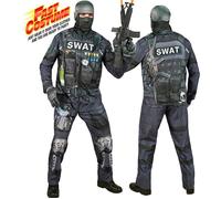 Widmann Cyborg Fast Costume (Jacket, Pants, Gloves, Mask) (XL) Black