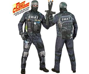 Widmann Cyborg Fast Costume (Jacket, Pants, Gloves, Mask) (XL) Black