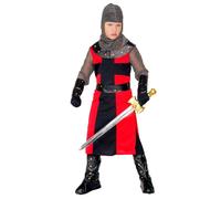 Widmann Dark Age Knight (Long Coat, Belt, Armbands, Helmet, Boot Covers) (128 cm