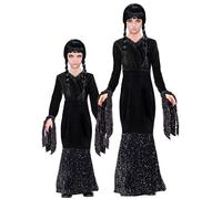 W WIDMANN MILANO Party Fashion - Disfraz infantil Dark Niña, Vestido gótico, bruja, Halloween