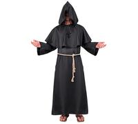 Widmann Dark Monk (Robe, Hood, Belt, Cross Necklace) (XXL) Black