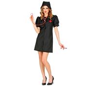 Widmann Dark Nurse (Dress, Headpiece, Stethoscope) (M) Black