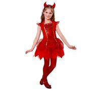 Widmann Milano - Disfraz de diablo para niño - Vestido y cuernos - Halloween/Carnaval