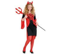 WIDMANN MILANO PARTY FASHION - Disfraz niño Diablo con vestido y cuernos - Halloween